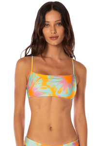 Maaji Hawaiian Floral Scape Top - Orange