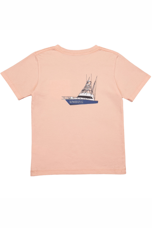 SWB Offshore Boat SS Graphic Tee - Salmon