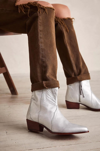 Free People New Frontier Western Boot - Silver