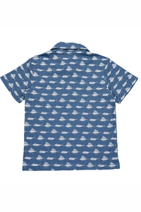 SWB Inshore SS Performance Polo - Navy White Fish