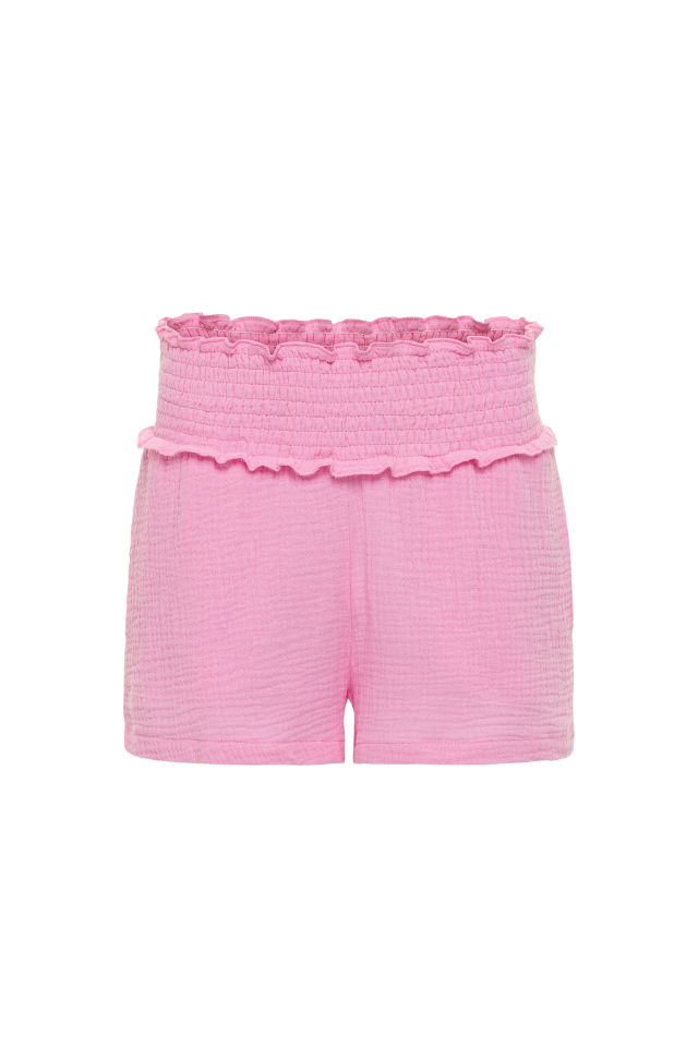 Pleat Sadie Shorts - Party Pink