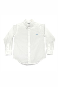 SWB Carter Oxford Shirt - White Solid Seersucker