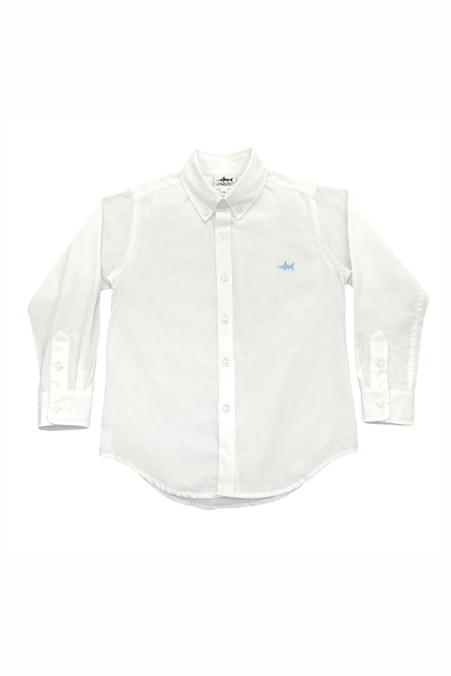 SWB Carter Oxford Shirt - White Solid Seersucker