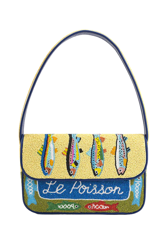 A&B Beaded Shoulder Bag - Fish Tales