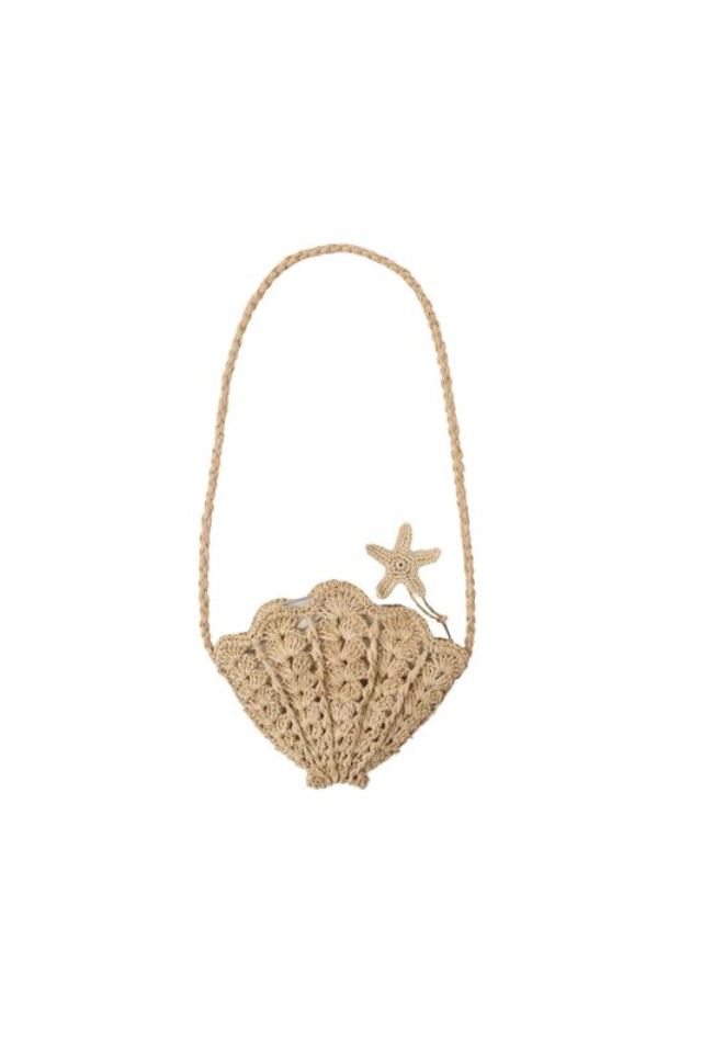 Rylee + Cru Shell Purse - Straw