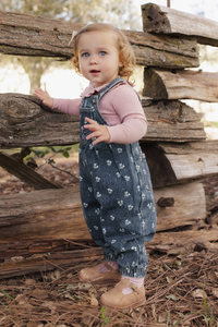 Rylee + Cru Vintage Overall - Heart Ditsy