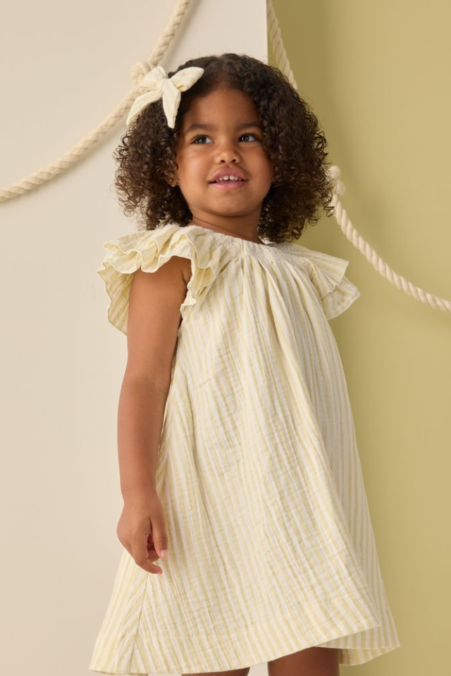 Rylee + Cru Lucia Dress - Citron Stripe