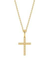 Ella Stein Gold Believe Cross Pendant Necklace