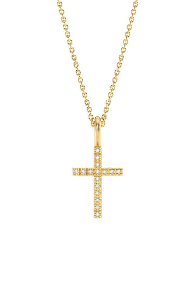 Ella Stein Gold Believe Cross Pendant Necklace