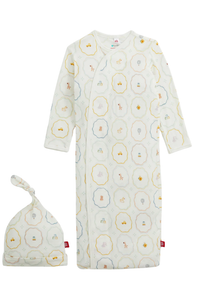 Magnetic Me Nightgown + Hat Set - Nursery Magic Cream