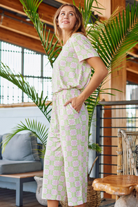 MS Alli Crop Pant Set - Quilted Charm