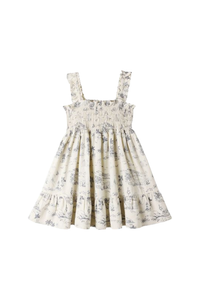 Rylee + Cru Sutton Dress - Ocean Toile