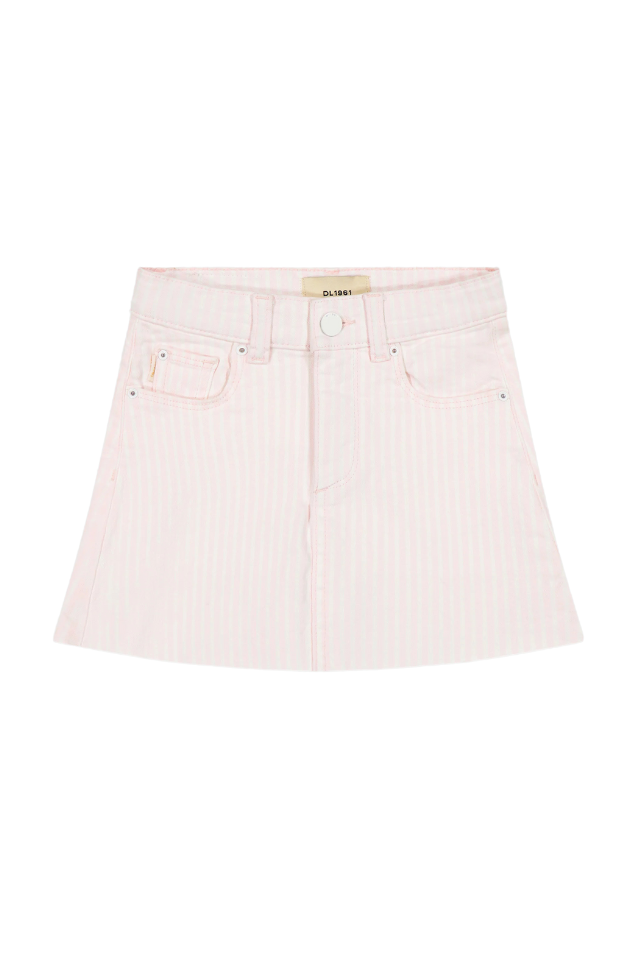 DL1961 Jenny Mini Skirt - Pink Stripe