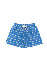 SWB Saint Simons Swim Trunk - Navy/White Fish