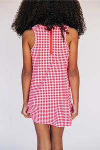 Scarlet & Gold Grace Gingham Dress - Roll Tide