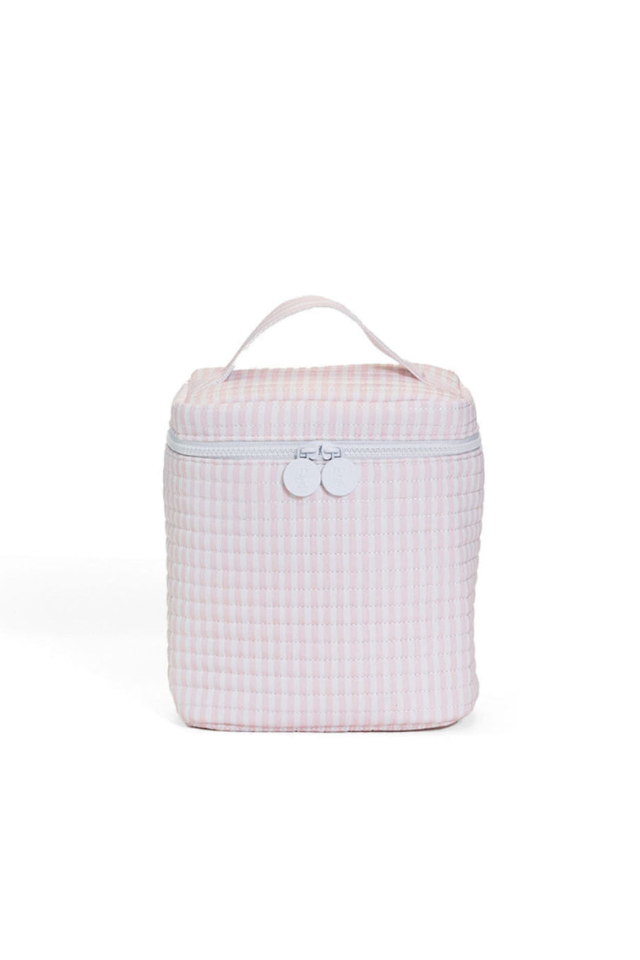 TRVL Design Quilted Go Go Insulated Lunch Bag - Pimlico Stripe Pink