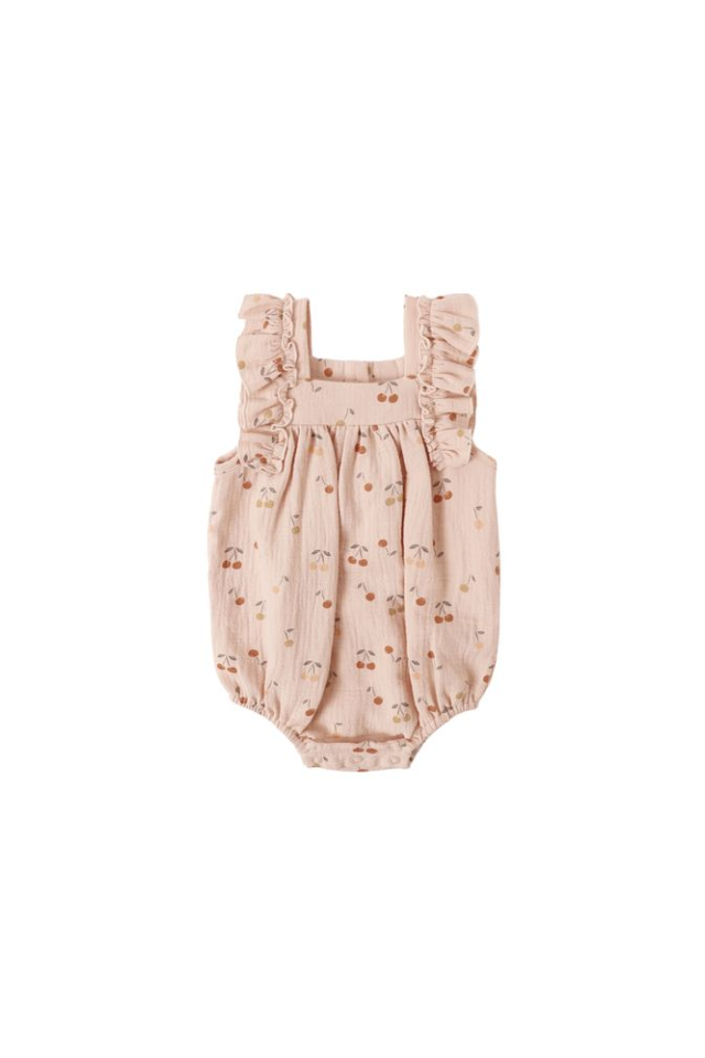 Quincy Mae Maya Romper - Cherries