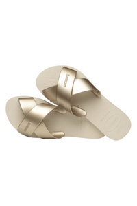Havaianas Aqua Metallic Sandal - Beige