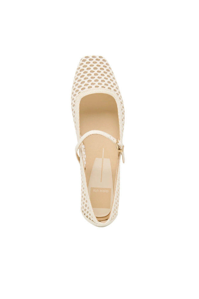 Dolce Vita Reyes Ballet Flats - White Woven