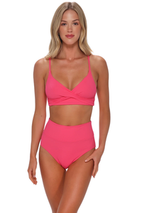 Sunsets Lyla Bralette - Posey Pink Crepe