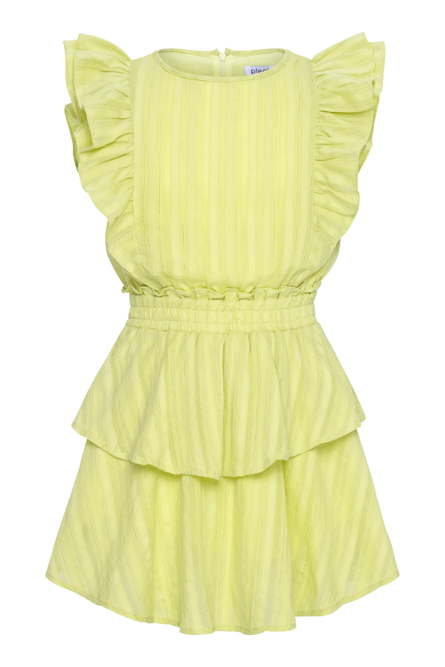 Pleat Gigi Dress - Citrus/Gold