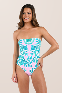 La Blanca Opulent Bandeau One Piece - Multi