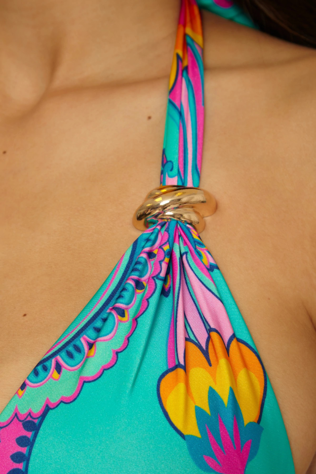Trina Turk Mykonos Banded Halter