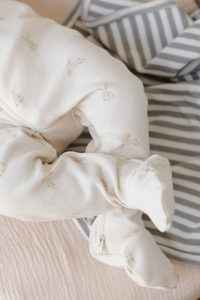 Quincy Mae Zip Long Sleeve Sleeper Footie - Bunnies