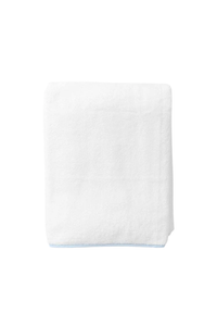 Weezie Signature Bath Sheet - Light Blue on White