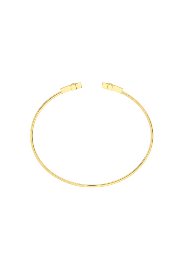 ES Gold Cross Flexi Medium Cuff Bracelet