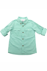SWB Flagler Fishing Shirt - Green Stripe