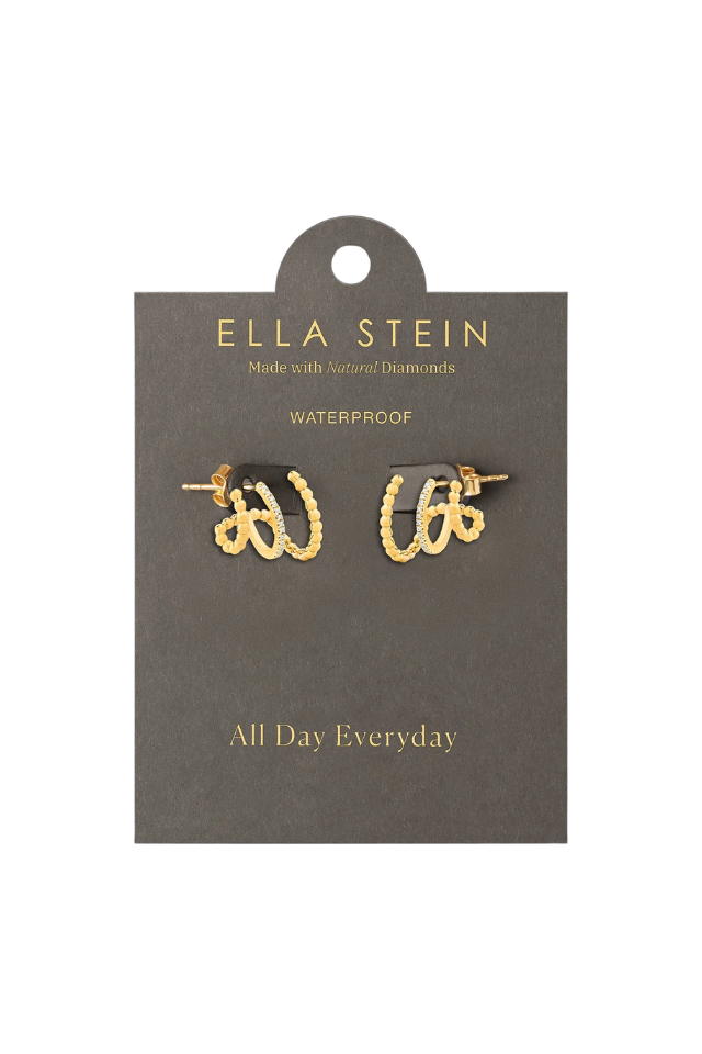 Ella Stein Gold Chart Your Course Hoop Earrings