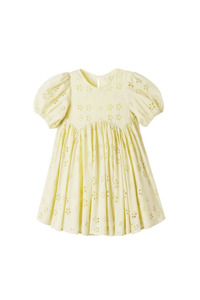 Rylee + Cru Rose Dress - Citron