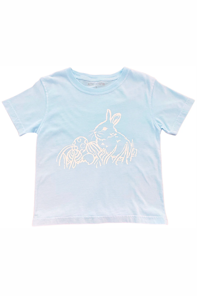 Mustard & Ketchup SS T-Shirt Easter Bunny - Light Blue