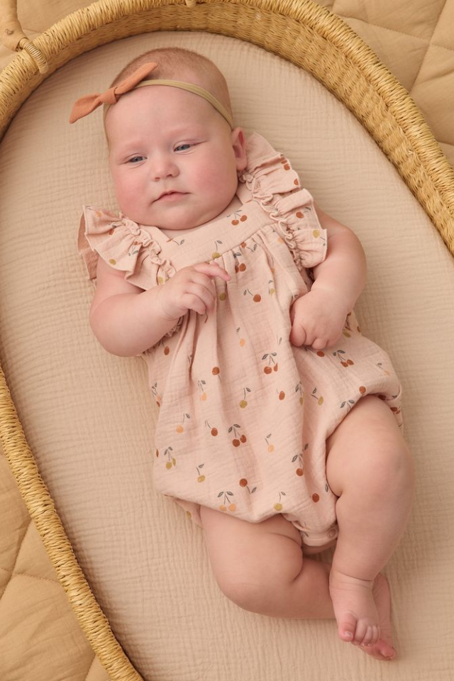 Quincy Mae Maya Romper - Cherries