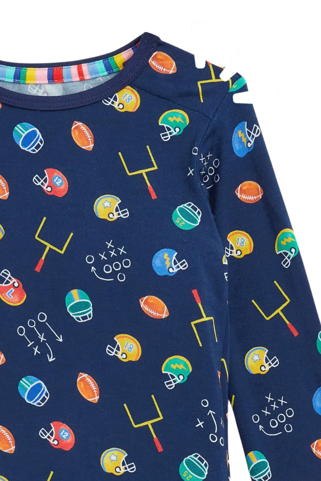 Magnetic Me Modal Long Sleeve PJ - First Down Fun