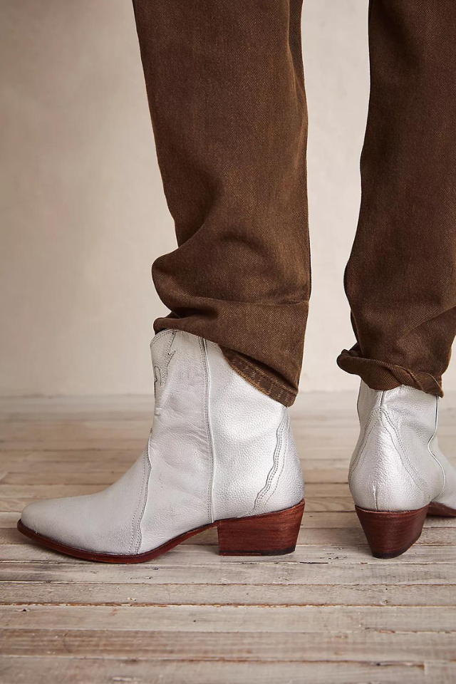 Free People New Frontier Western Boot - Silver