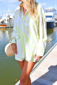 Sanctuary Swim Boyfriend Short - Striped Daquiri