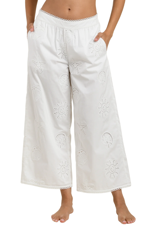 La Blanca Bayside Wide Leg Pant - White