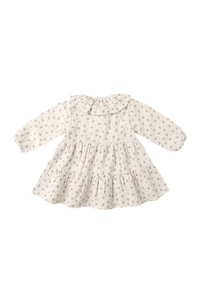Quincy Mae Ruffle Collar Button Dress - Bluebell