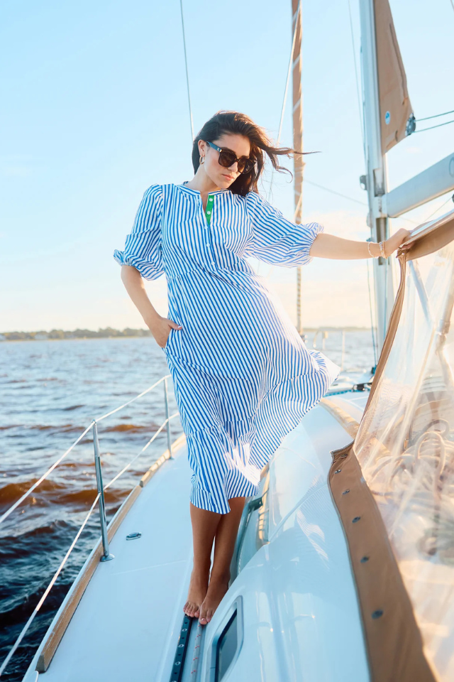 Mary Square Riley Lined Up Dress - Blue