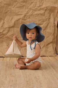Rylee + Cru Skirted One-Piece - Nautical
