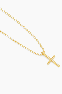 Ella Stein Gold Believe Cross Pendant Necklace