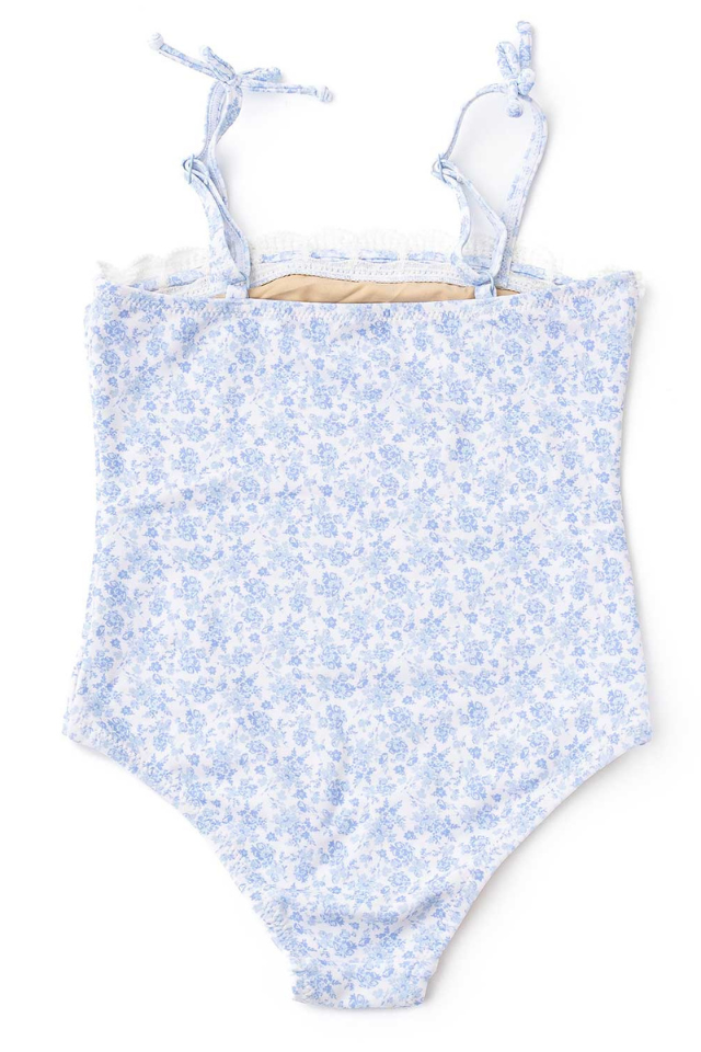 SC 1 pc Crochet Trim Swimsuit - Coastal Garden
