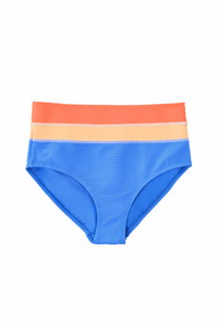 Nani Vivid Blue Flat Rib Colorblock Bottom - Vivid Blue