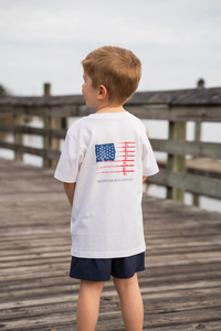 SWB Fishing Pole Flag Graphic Tee - White