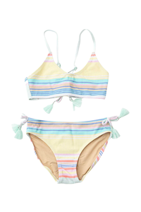 SC 2pc Ribbed Tie Back Swimsuit - Surfer Stripe