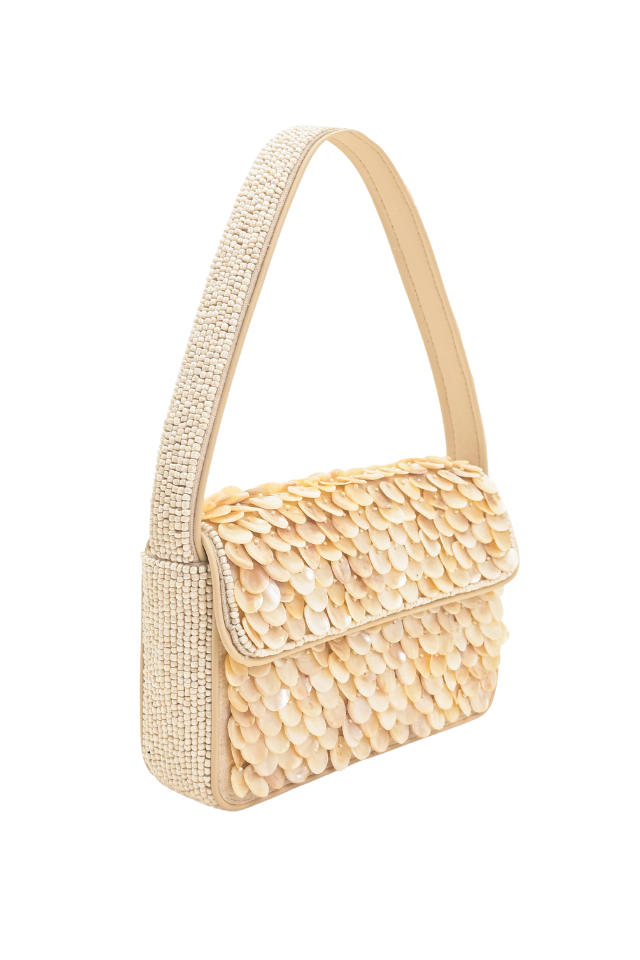 A&B Beaded Shoulder Bag - Rainbow Shell