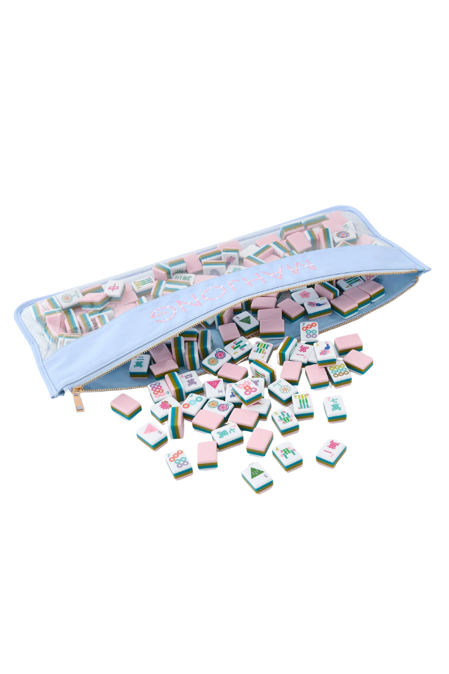 Oh My Mahjong Bag - Light Blue Bamboo