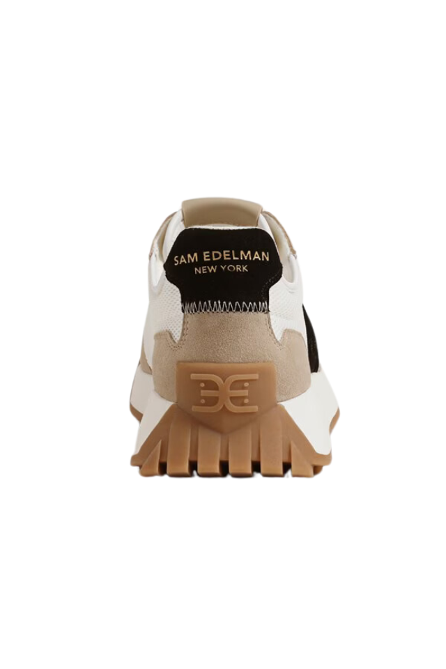 Sam Edelman Langley - White/Tan/Black Suede